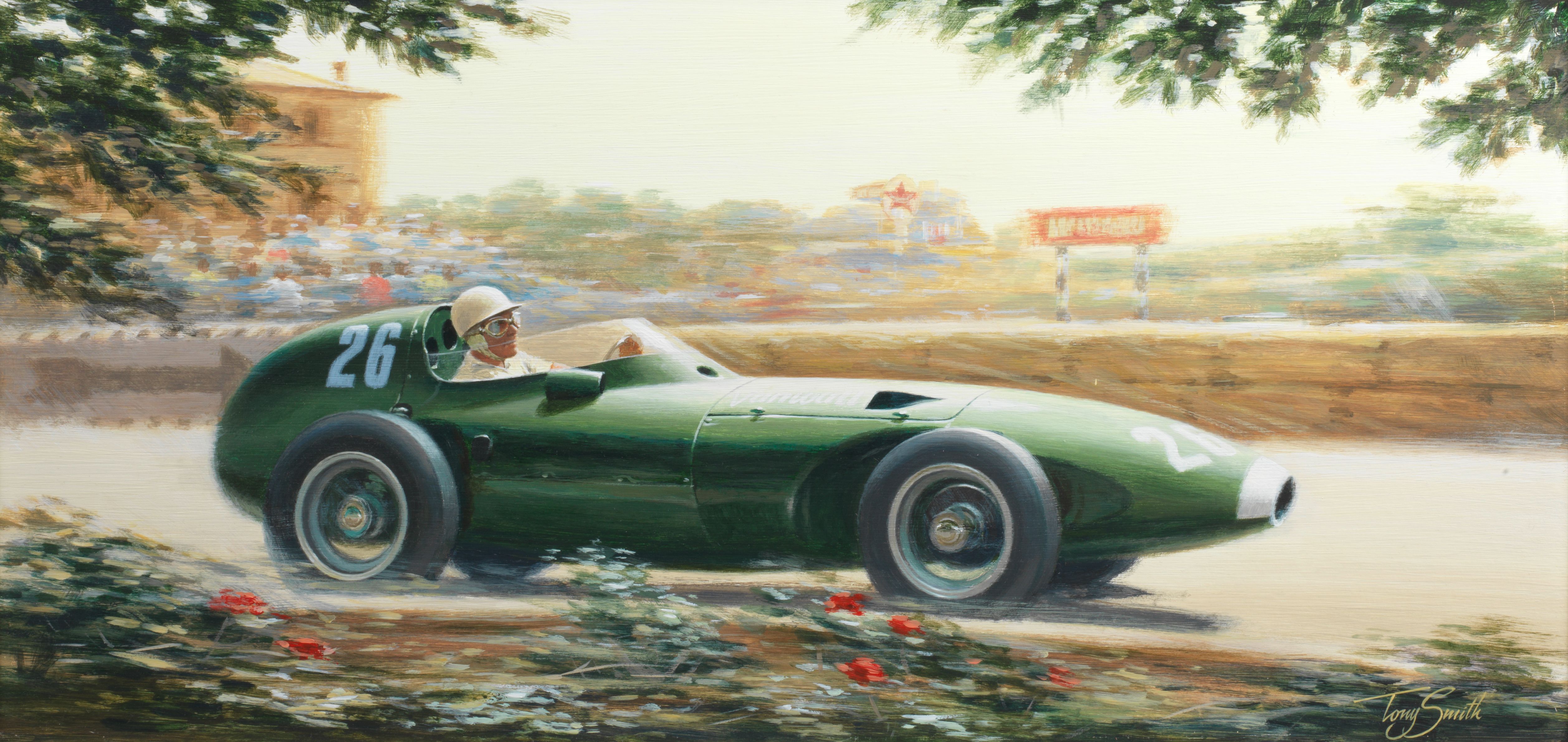 Stirling Moss vince a Pescara con la Vanwall nel 1957