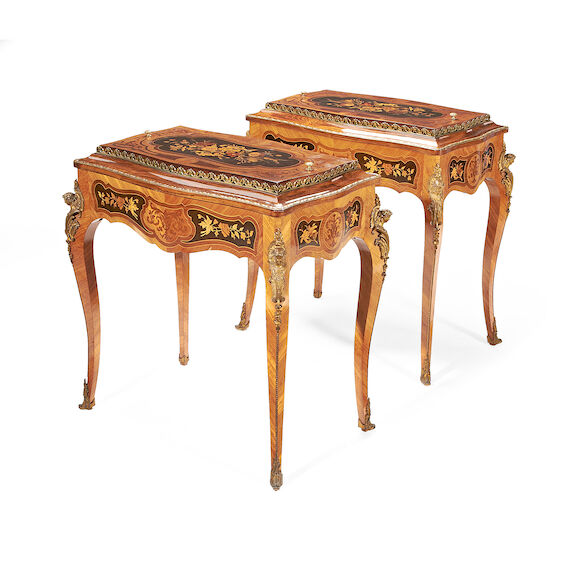 Bonhams : A pair of late 19th century gilt metal mounted kingwood ...