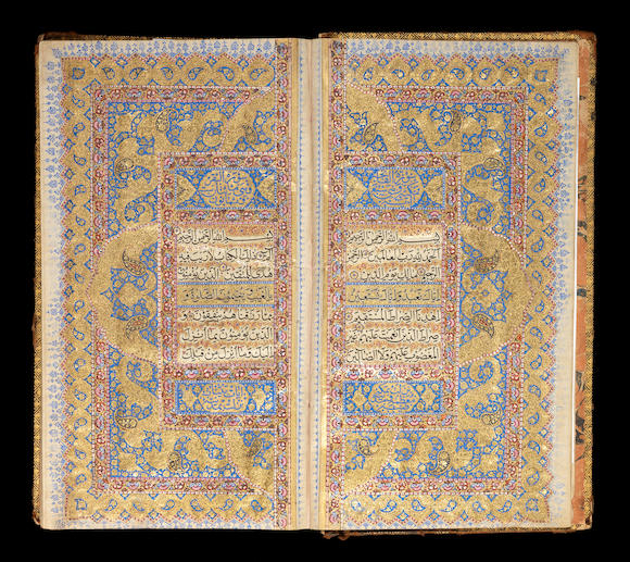 Bonhams A Richly Illuminated Qur An With Each Page Exquisitely Decorated With Floral Motifs In