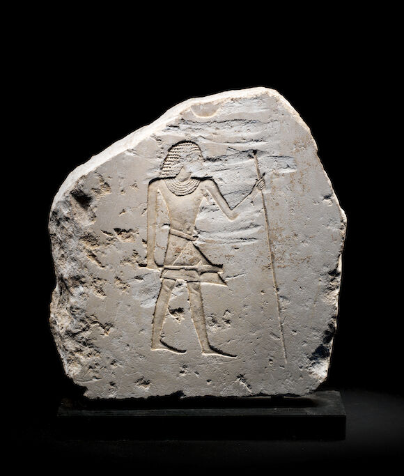 Bonhams : An Egyptian limestone relief fragment