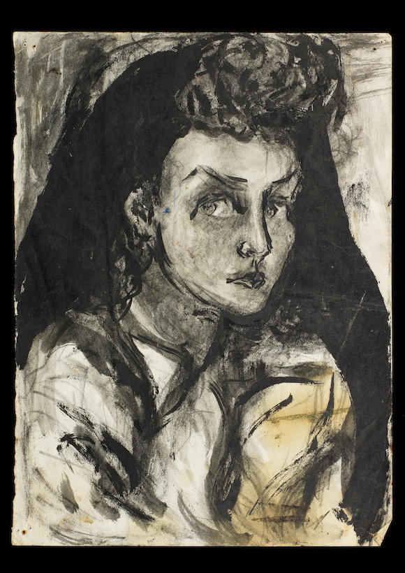 Bonhams : Fahrelnissa Zeid (Turkish, 1901-91) Two self-portraits (2)