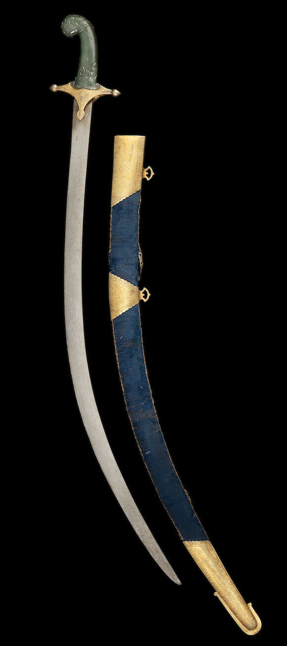 Bonhams : A Mughal jade-hilted Sword India, 17th Century and later(2)