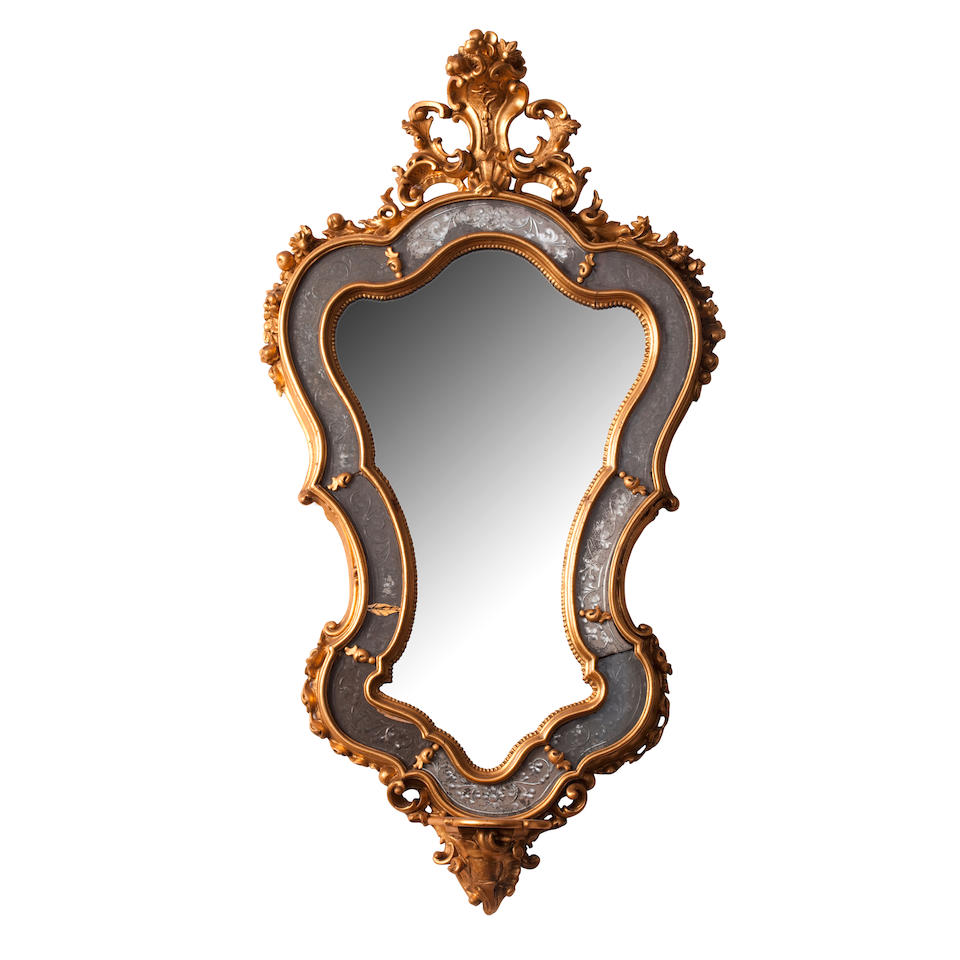 Bonhams : A suite of four giltwood and gesso wall mirrors, circa 1860By ...