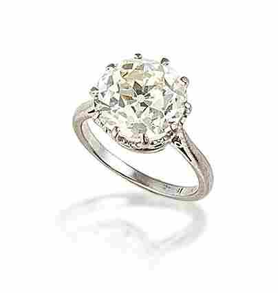 A diamond single-stone ring