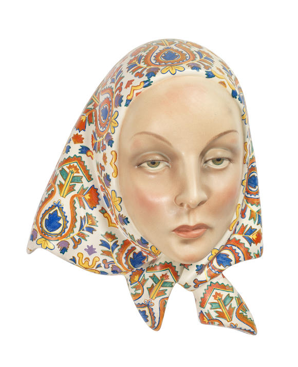 Bonhams : A Lenci female head wall mask Dated 1937