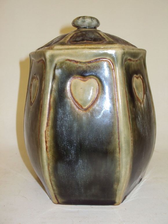 Bonhams A hexagonal Royal Doulton Lambeth tobacco jar and cover