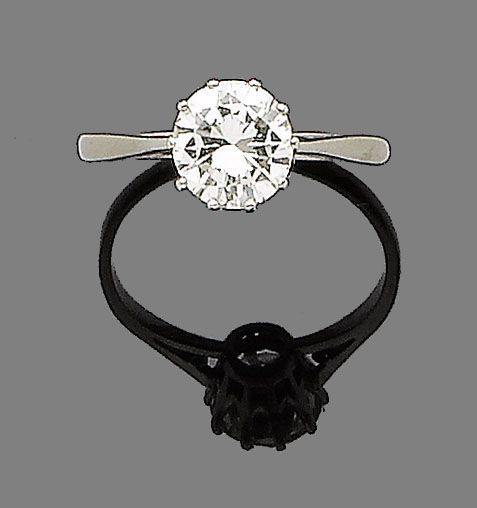 A diamond single-stone ring