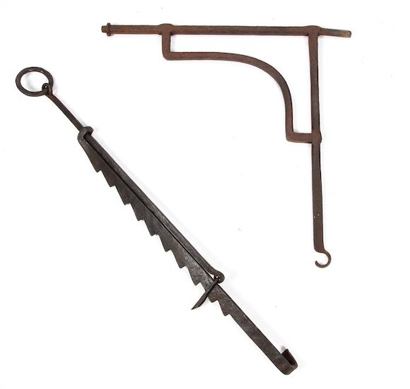 Bonhams A 19th century iron pot hook