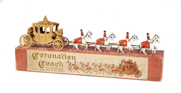 Bonhams : Rare large Lesney Coronation Coach with King and Queen