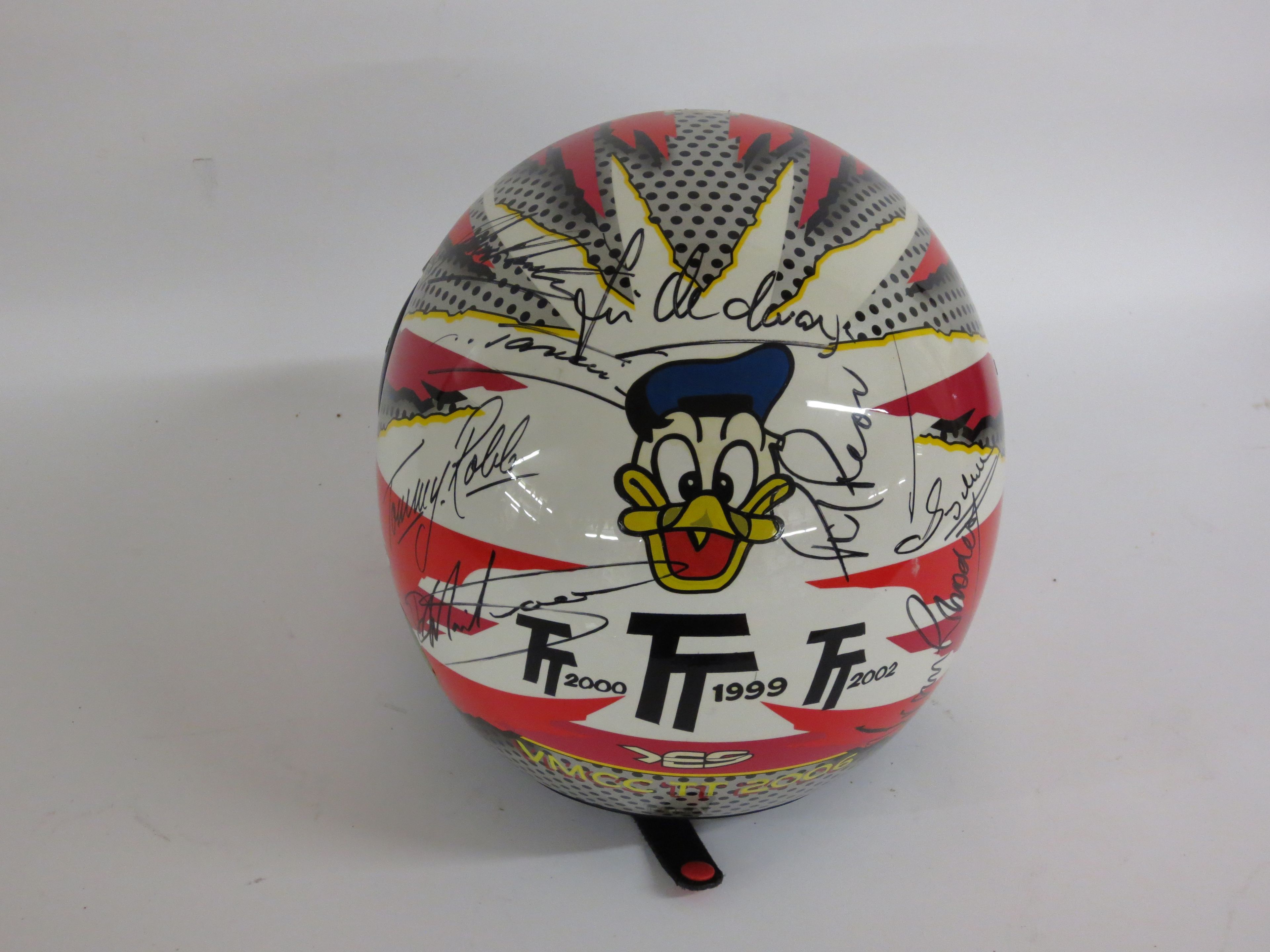 Bonhams Cars : A VMCC TT 2006 commemorative helmet signed by various ...