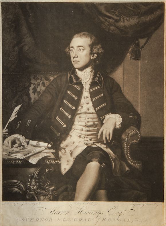 Bonhams HASTINGS (WARREN) Warren Hasting Esq., Governor General of