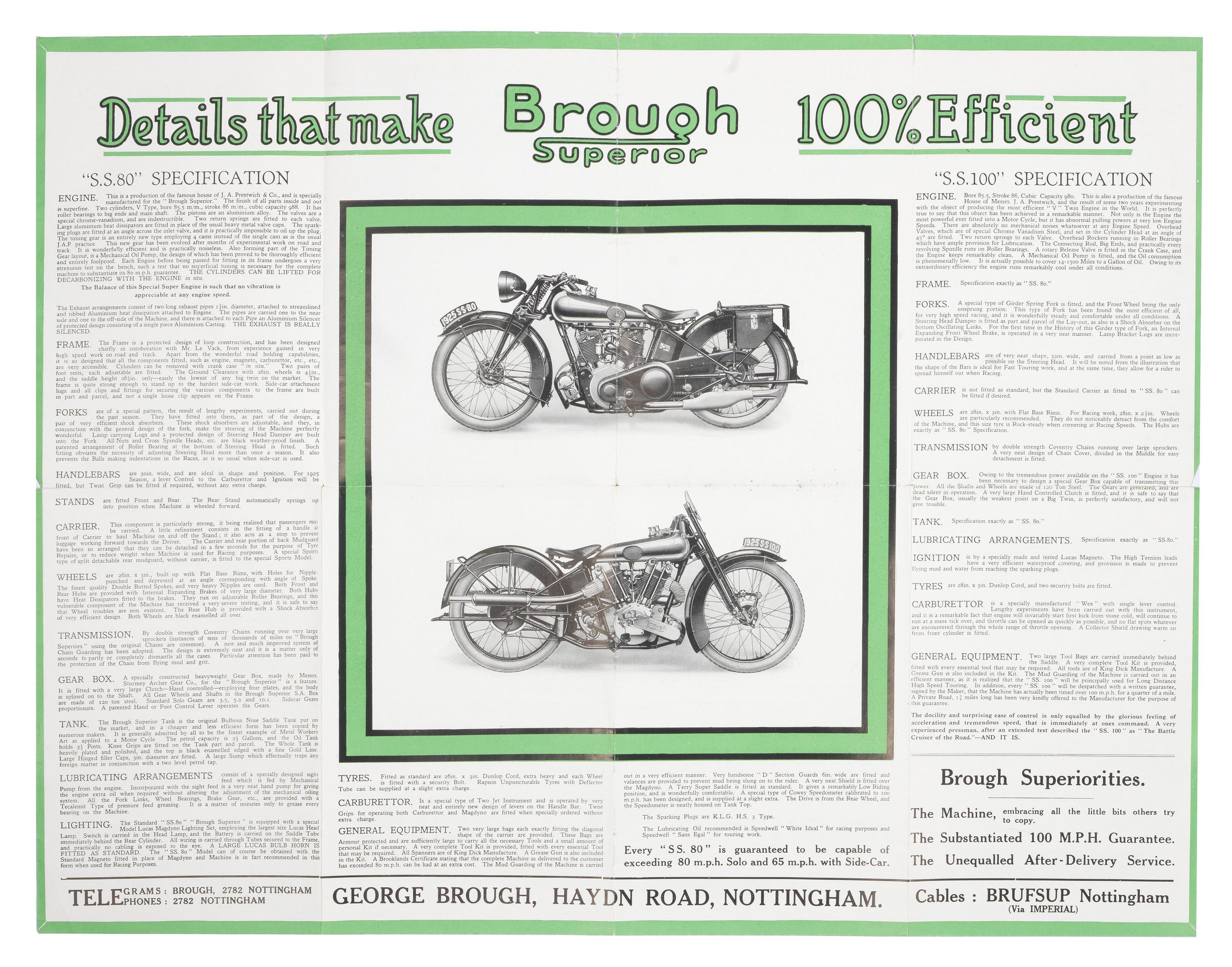 1930 brough superior ss100 for sale