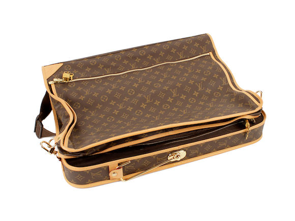 Bonhams : A Louis Vuitton brown and tan monogram suit carrier