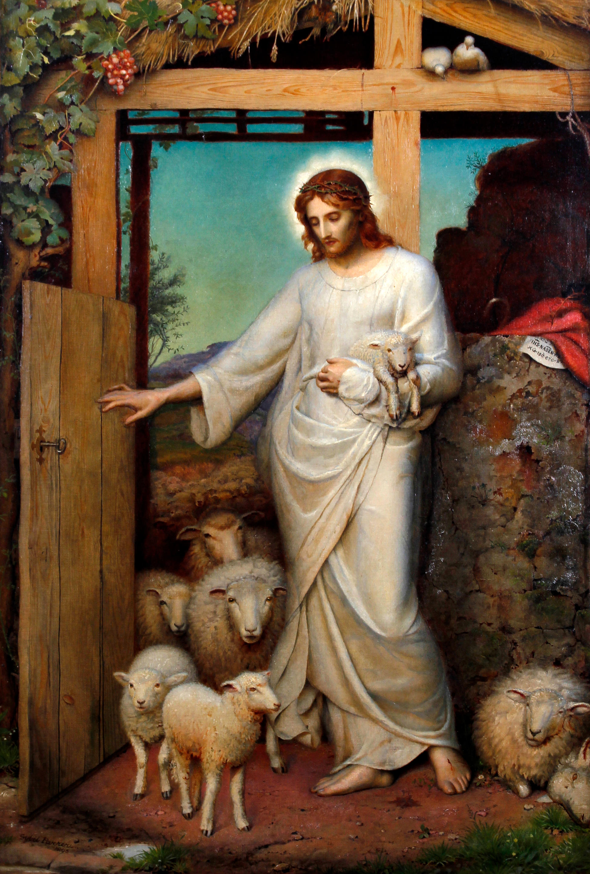 "Добрый Пастырь" Бейгель. Иисус Христос добрый Пастырь. Христос Пастырь икона. Христос добрый Пастырь картины.