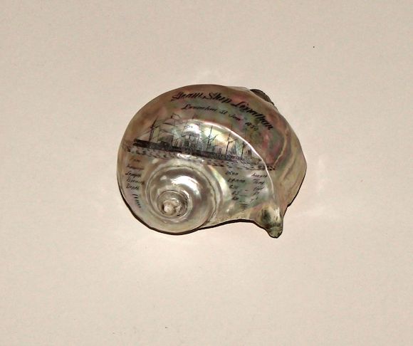 Bonhams : A pair of engraved Turban shells, commemorating the Great ...