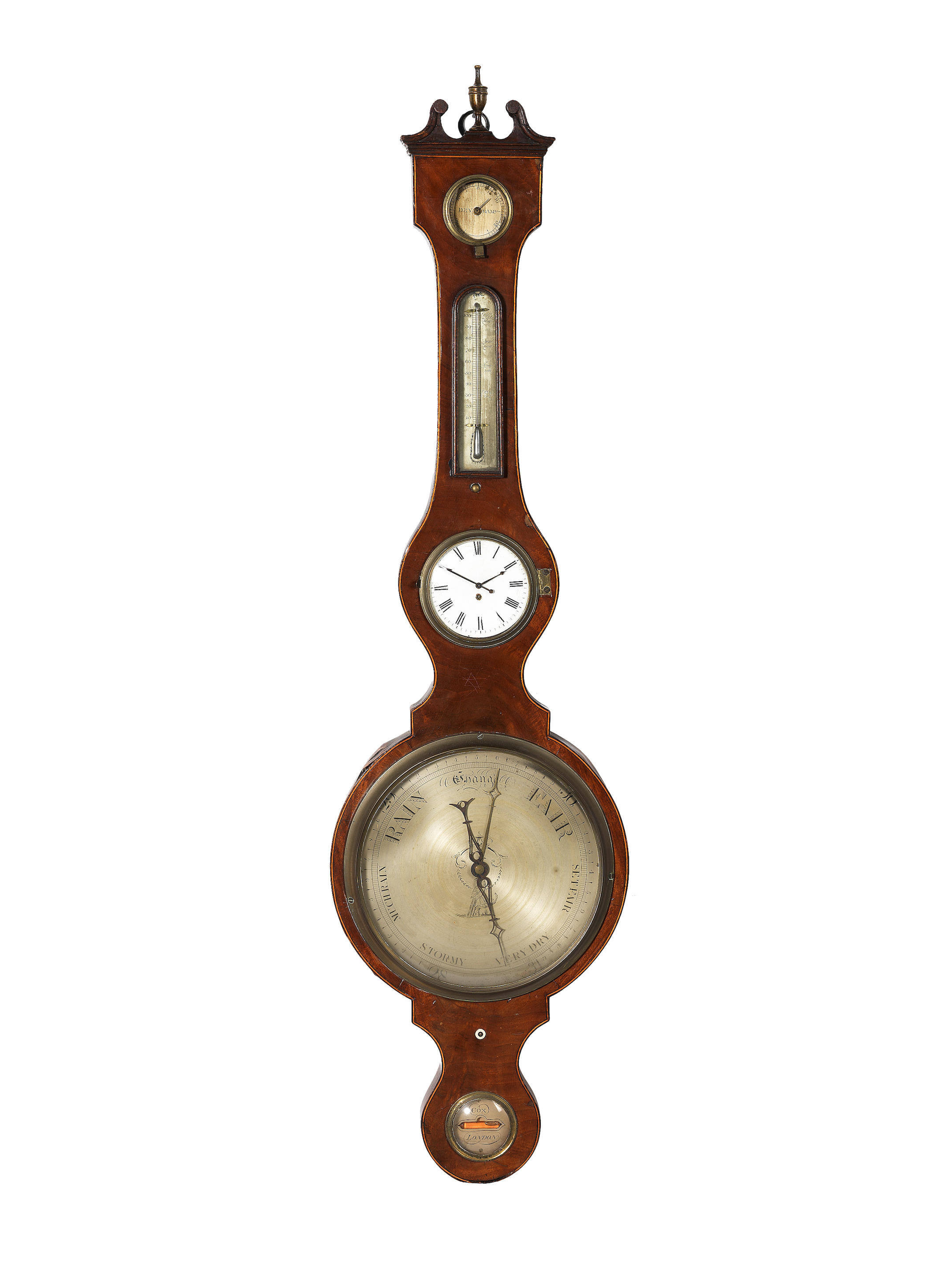 bonhams-a-rare-satinwood-and-ebony-strung-mahogany-wheel-barometer