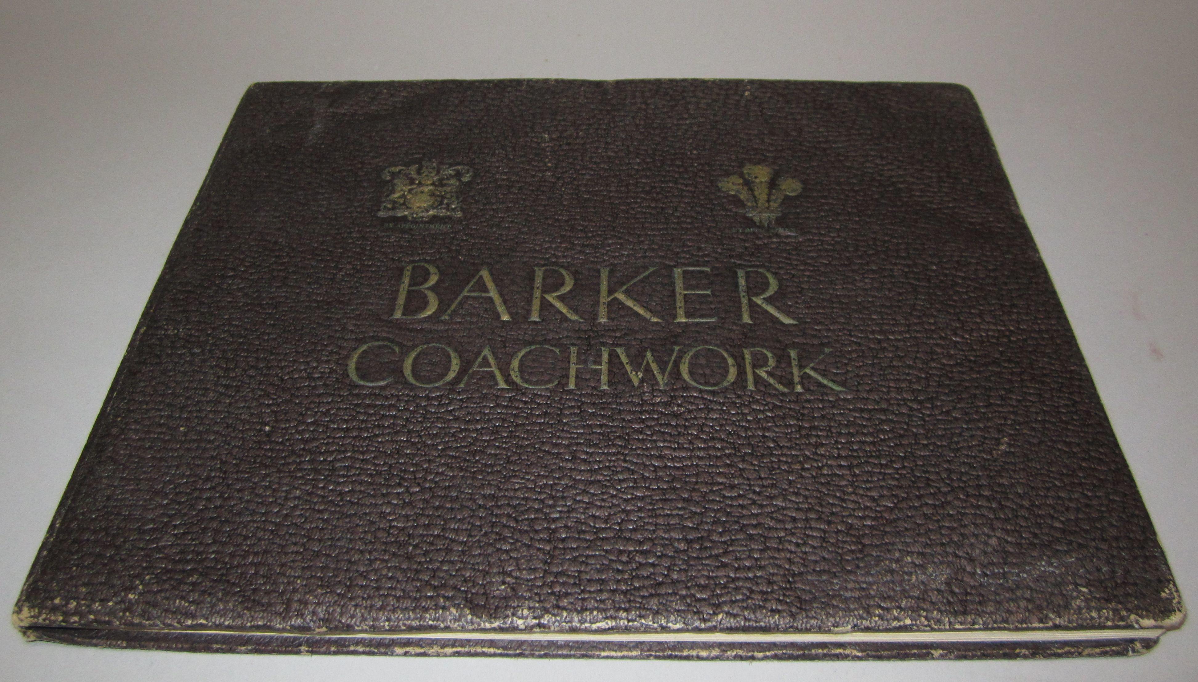 Bonhams Cars A Barker & Co (Coachbuilders) Ltd, deluxe catalogue 1928,