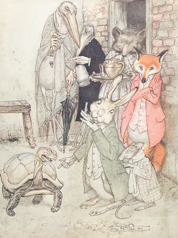 Bonhams : RACKHAM (ARTHUR) Aesop's Fables, NUMBER 593 OF 1450 COPIES ...