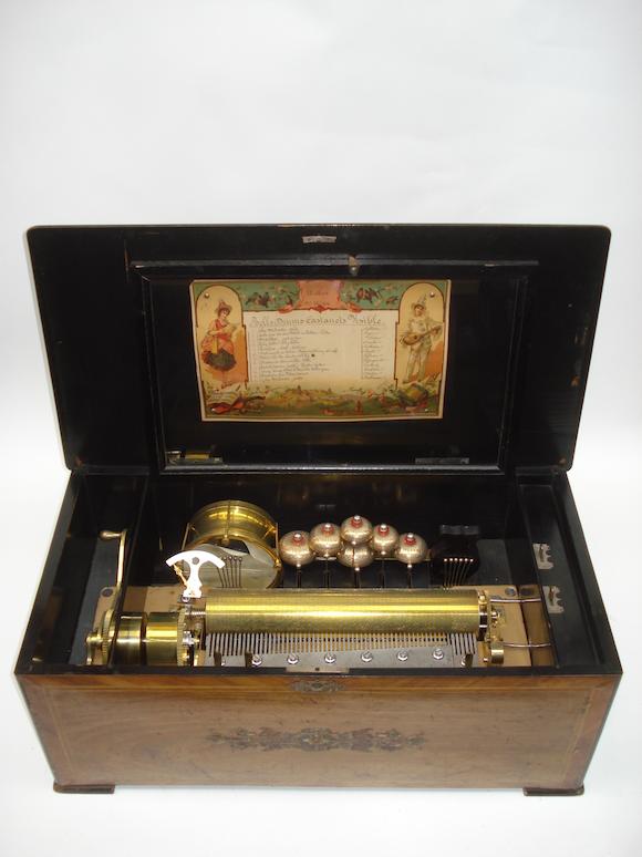 Bonhams : A music box by Paillard Vaucher et fils,with marquetry case ...