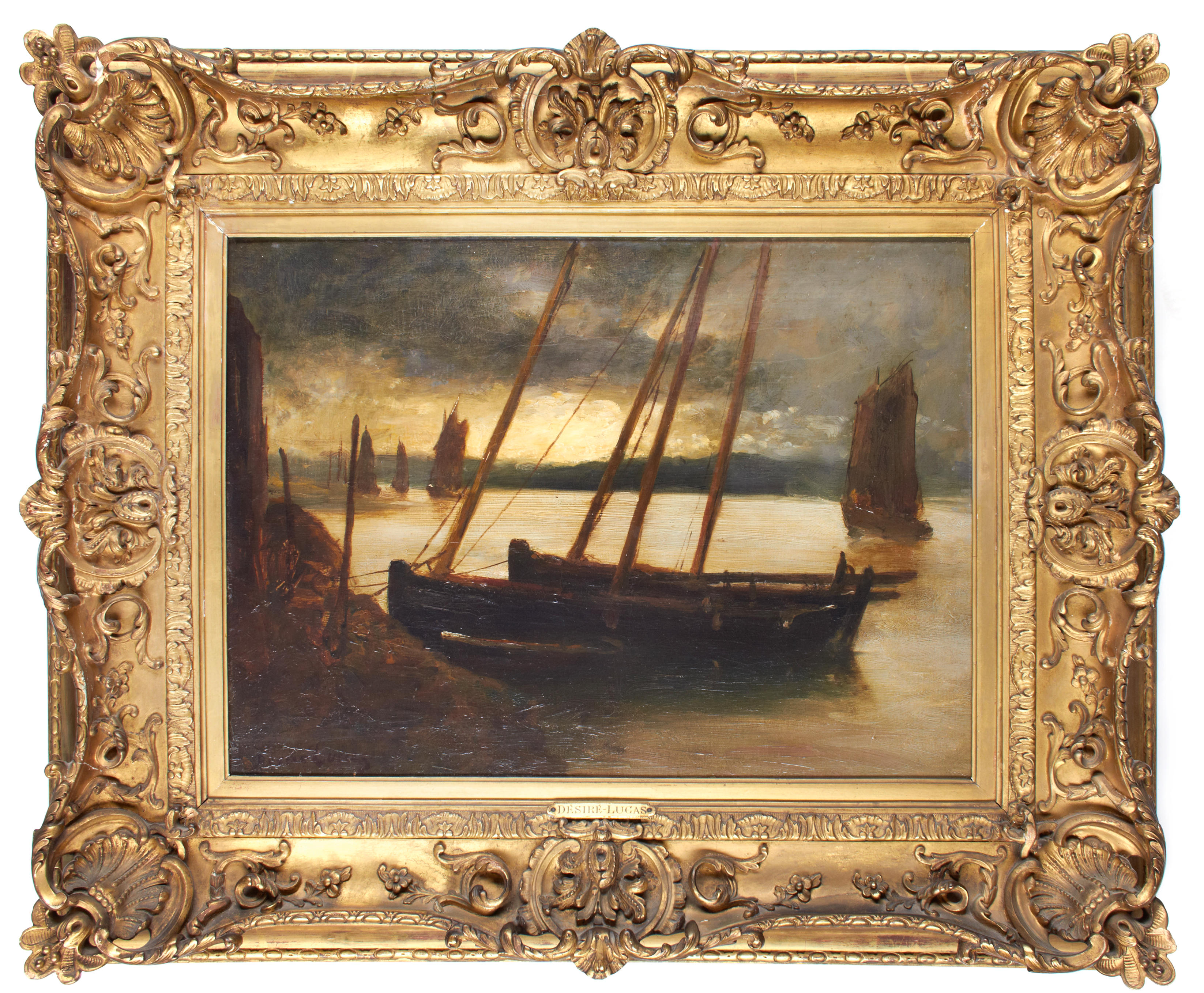 Bonhams : Louis Marie Désiré-Lucas (French, 1869-1949) Shipping at dusk