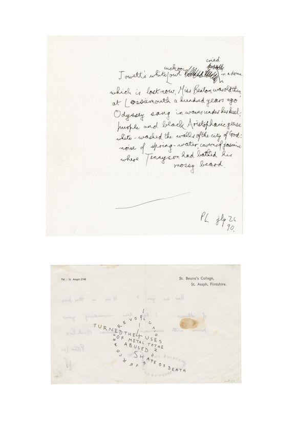Bonhams : LEVI, PETER CHAD TIGAR (1931-2000) AUTOGRAPH REVISED ...