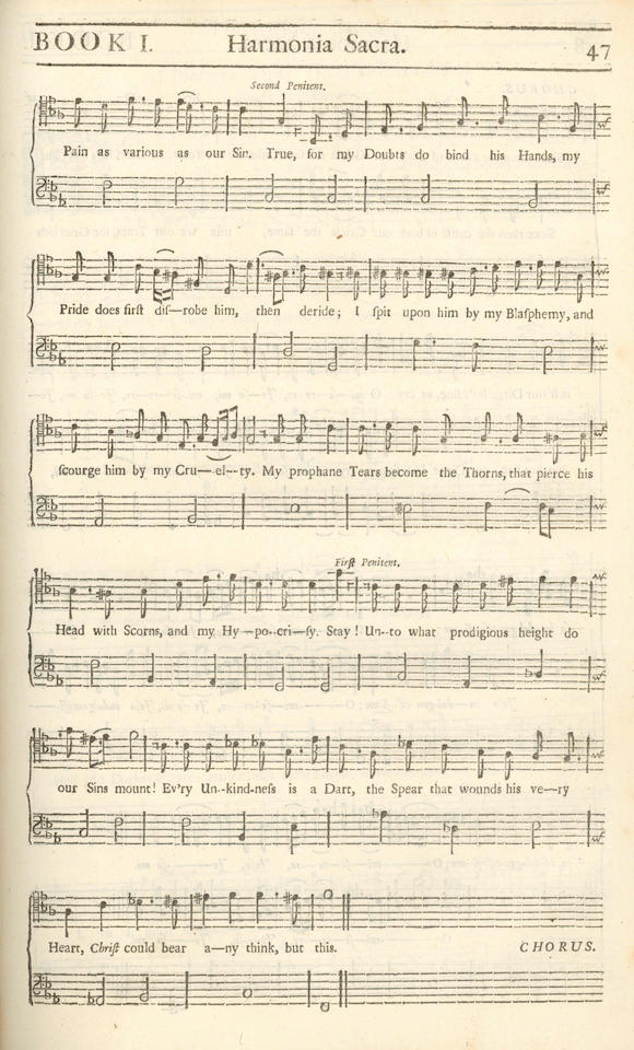 Bonhams : MUSIC PLAYFORD (HENRY, editor) Harmonia Sacra or, Divine