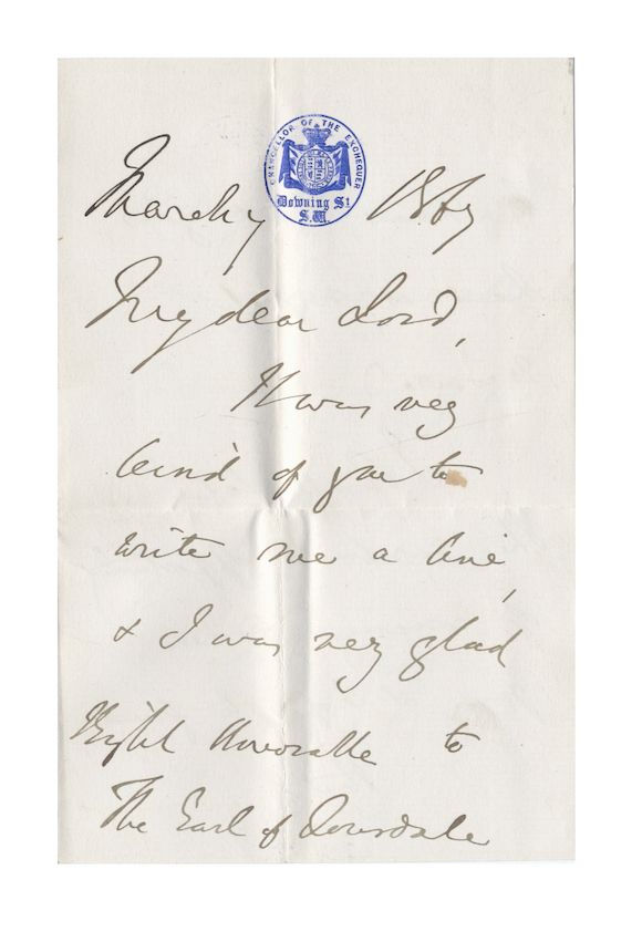 Bonhams DISRAELI (BENJAMIN) Four autograph letters