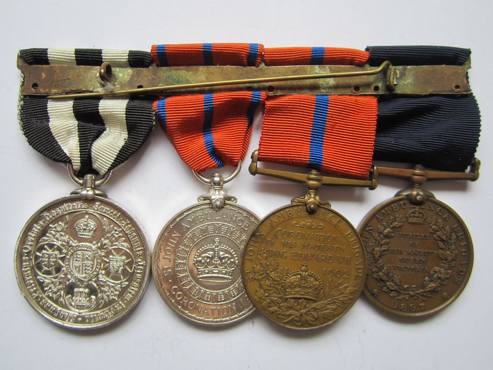 Bonhams Four to Nursing Sister M.A.Lumsden, St.John Ambulance Brigade,