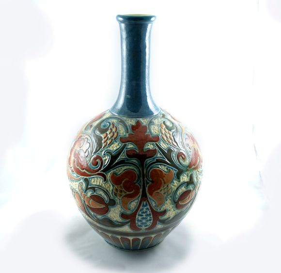 Bonhams : A Brannam vase, by James Dewdney Dated 1888