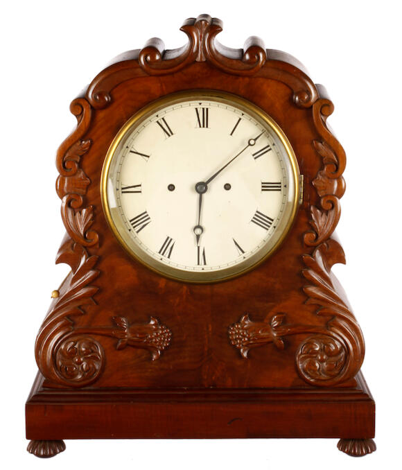 Bonhams A mid 19th Century mahogany bracket clock McMaster & Son, Dublin