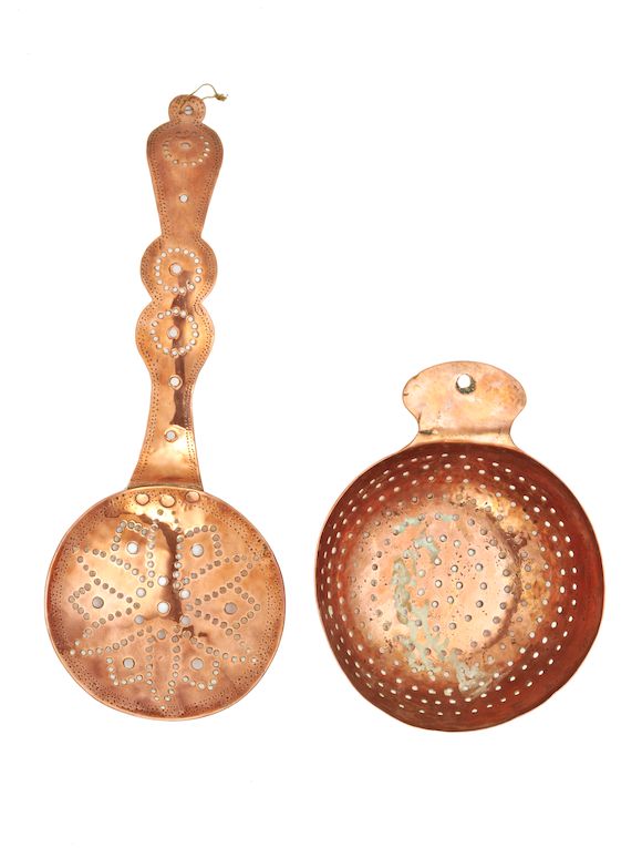 Bonhams A rare late 18th century copper colander or strainer, English