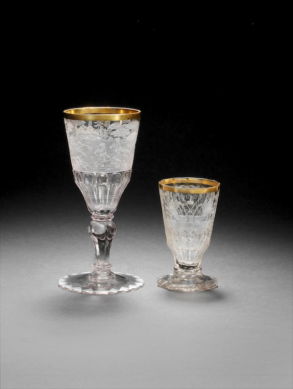 Bonhams A Silesian Engraved Hunting Goblet And A Similar Beaker Circa 1750 70 2488