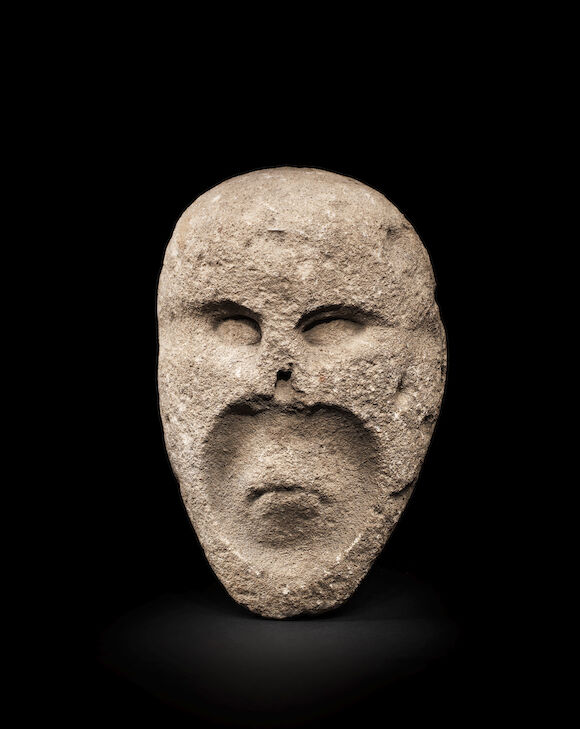 Bonhams : A Celtic limestone head