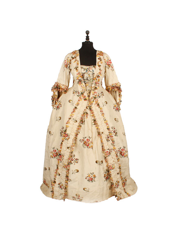 Bonhams : A mid 18th century sack-back gown (robe à la Française)