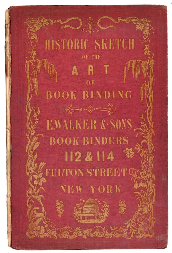 Bonhams WALKER (EDWARD, bookbinder) The Art of BookBinding. Its Rise