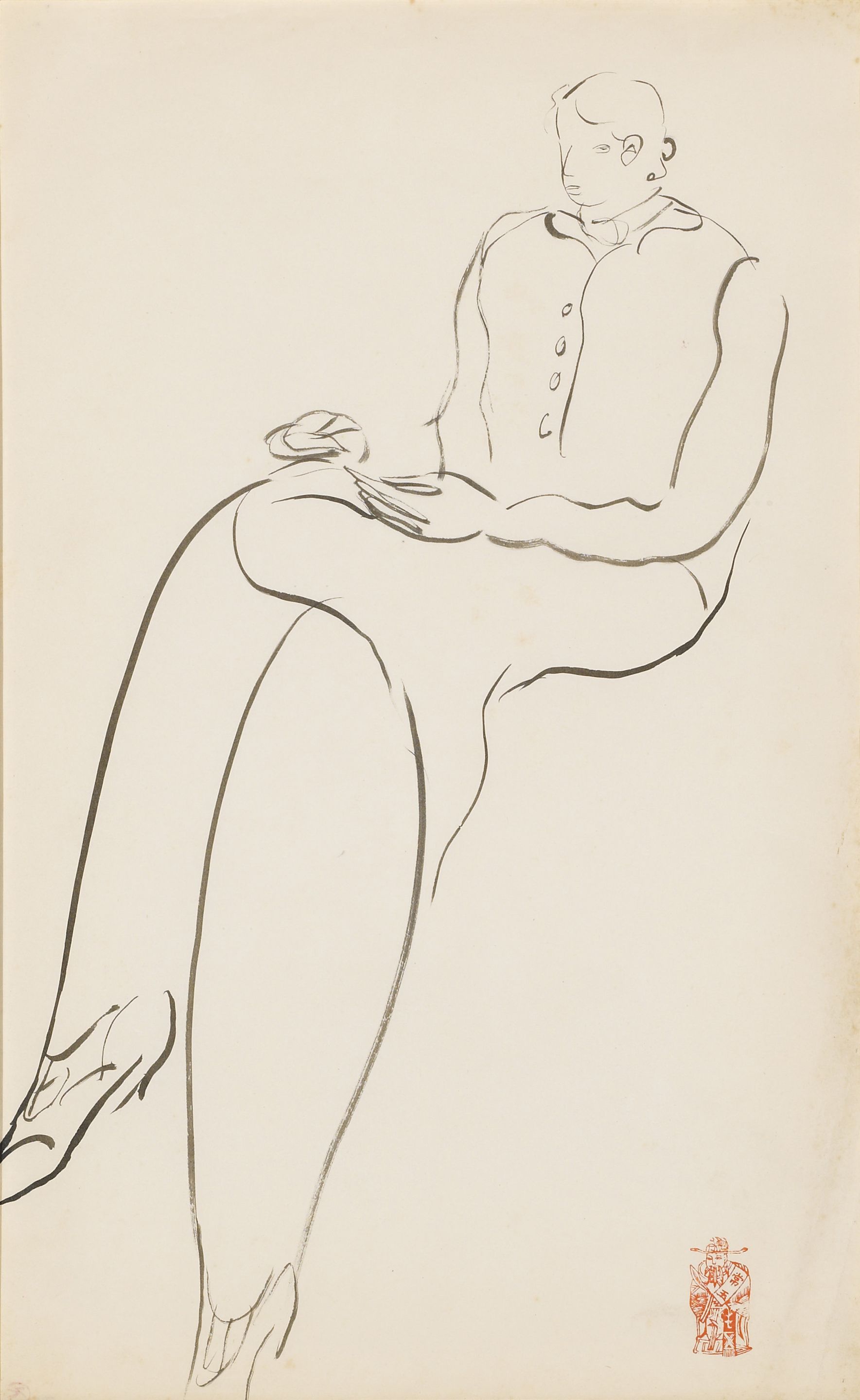 Seated Girl Drawing
