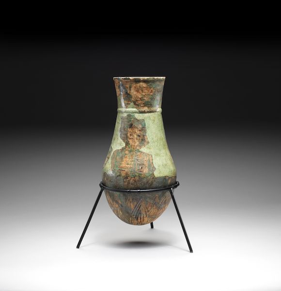 Bonhams An Egyptian fragmentary turquoise glazed composition situla
