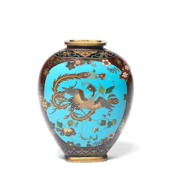 Bonhams : A cloisonné enamel vase By Namikawa Yasuyuki, early Meiji Period