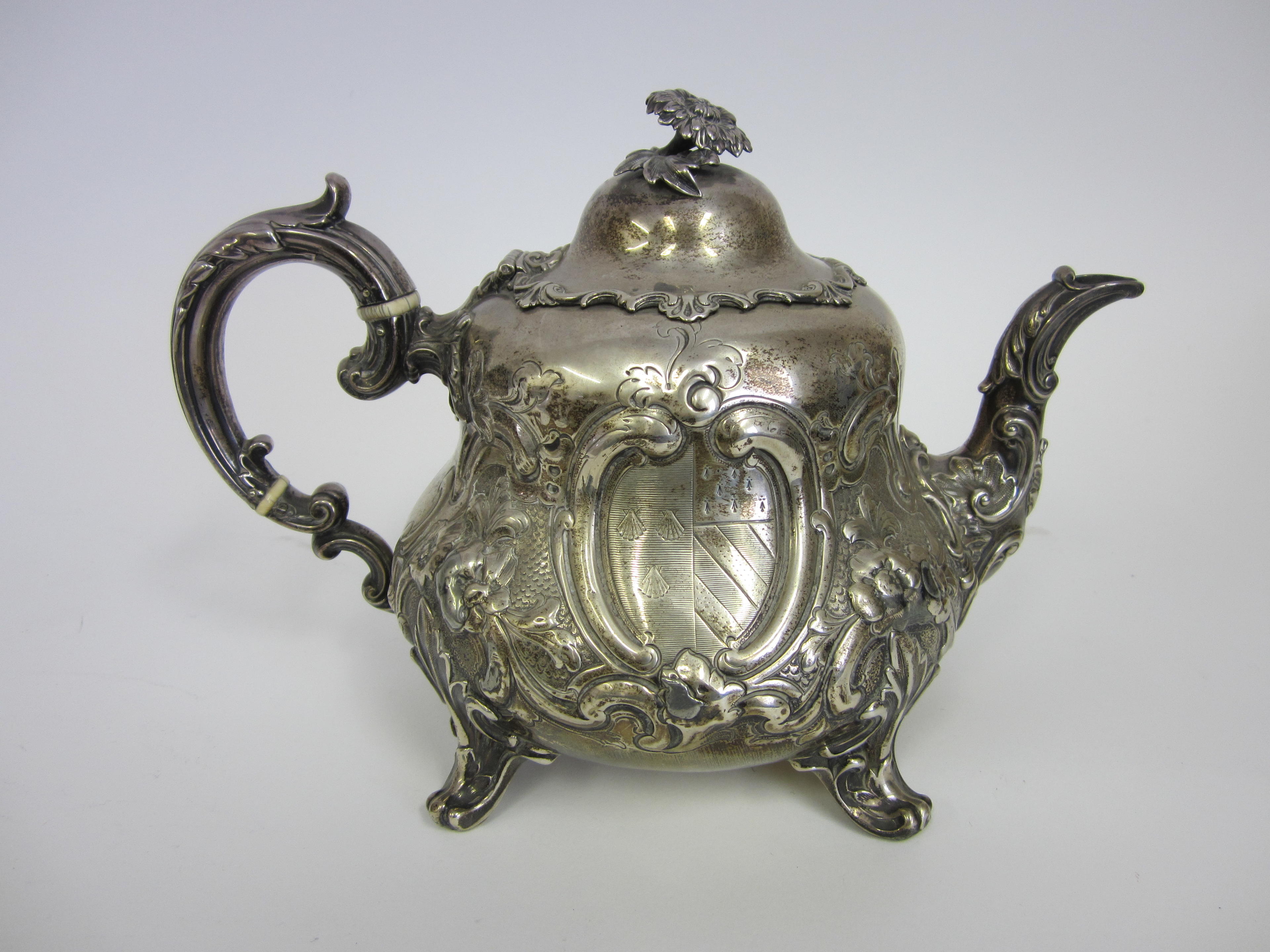 Bonhams : A Victorian silver teapot London 1856