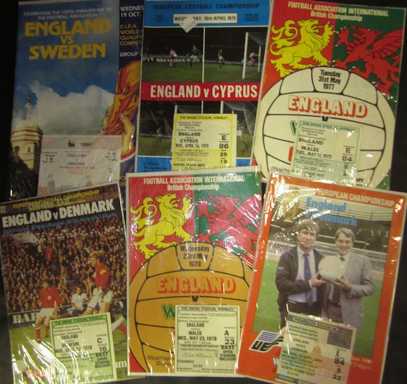 Bonhams : England programmes and tickets