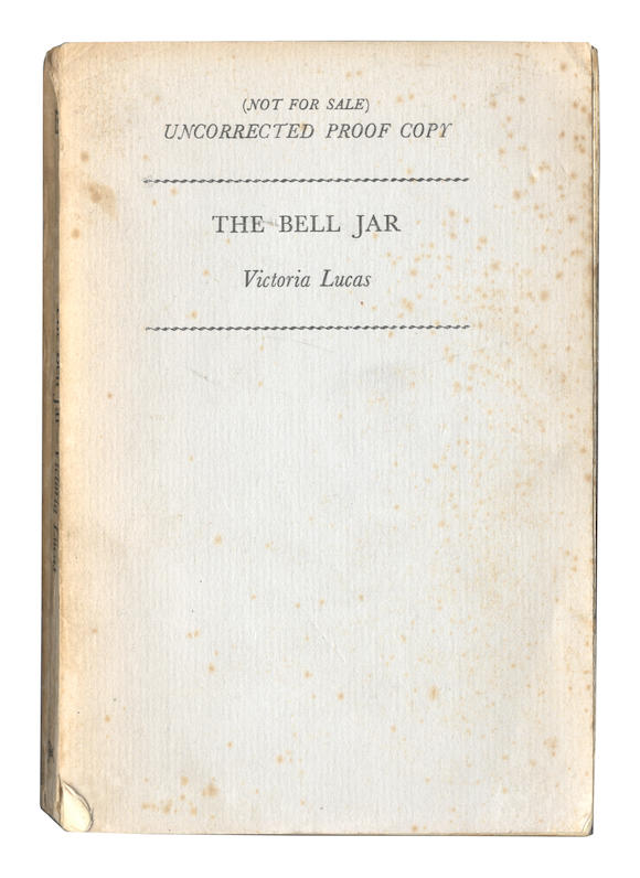 Bonhams PLATH (SYLVIA) The Bell Jar by Victoria Lucas, UNCORRECTED PROOF COPY, 1962