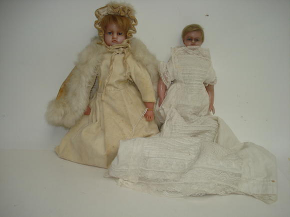 Bonhams Pierotti Poured Wax Shoulder Head Doll 2