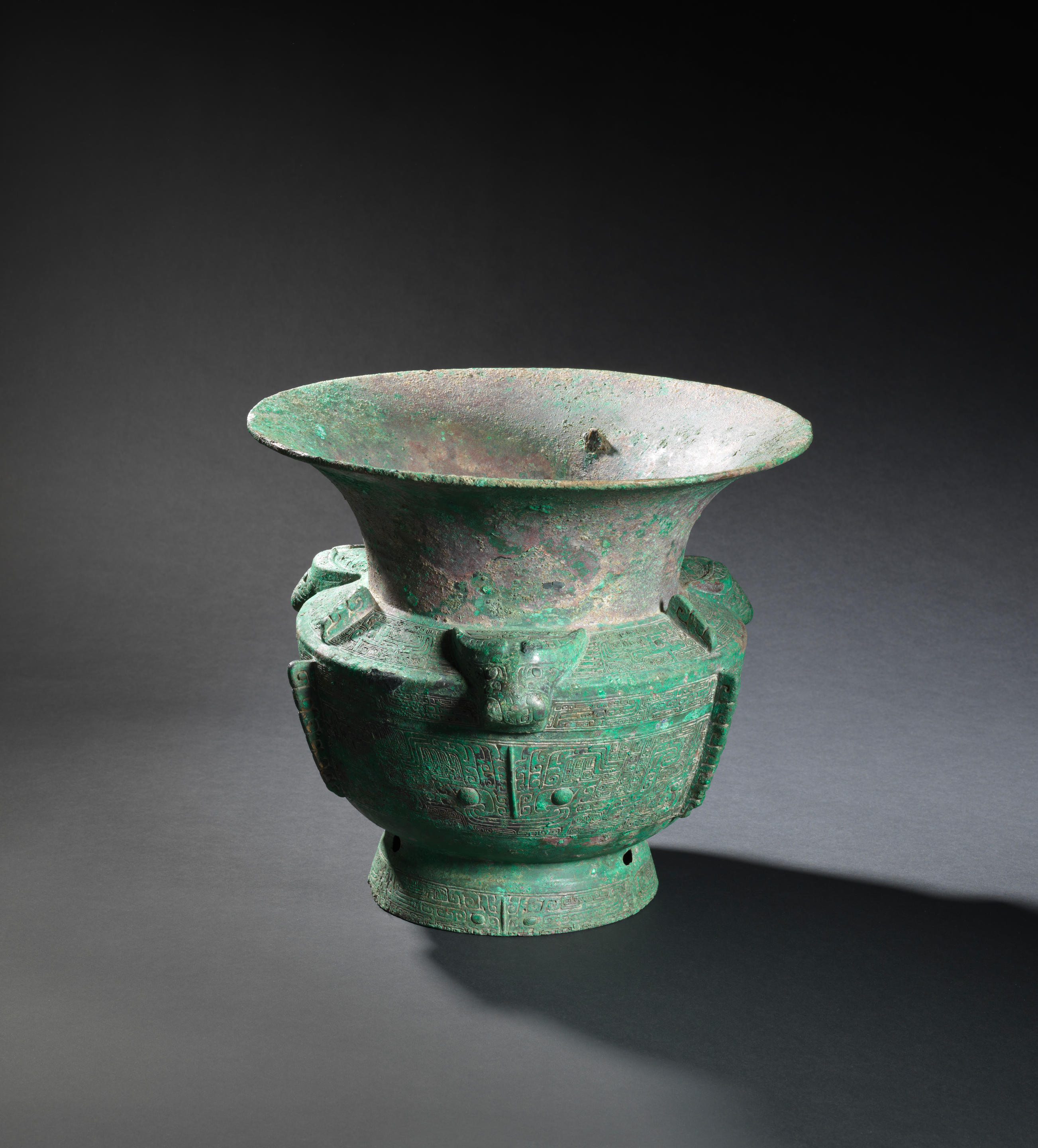 Bonhams : An exceptional large archaic bronze ritual wine vessel, zun ...