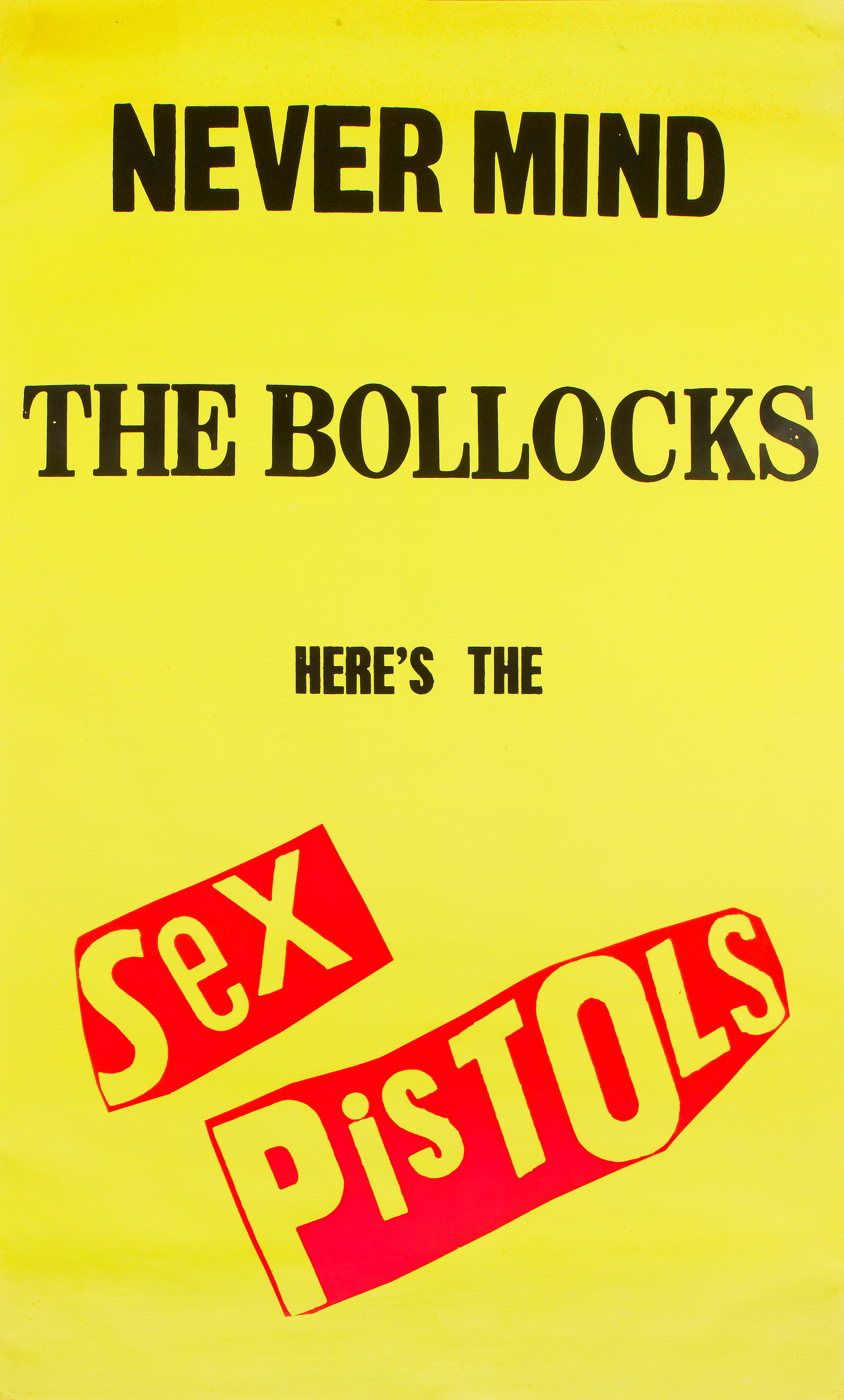 Bonhams The Sex Pistols A Large Promo Poster For The Album Never Mind The Bollocks Heres The 7222