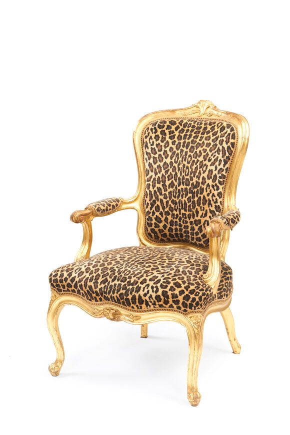 Bonhams : A French late 19th century giltwood fauteuil in the Louis XV ...