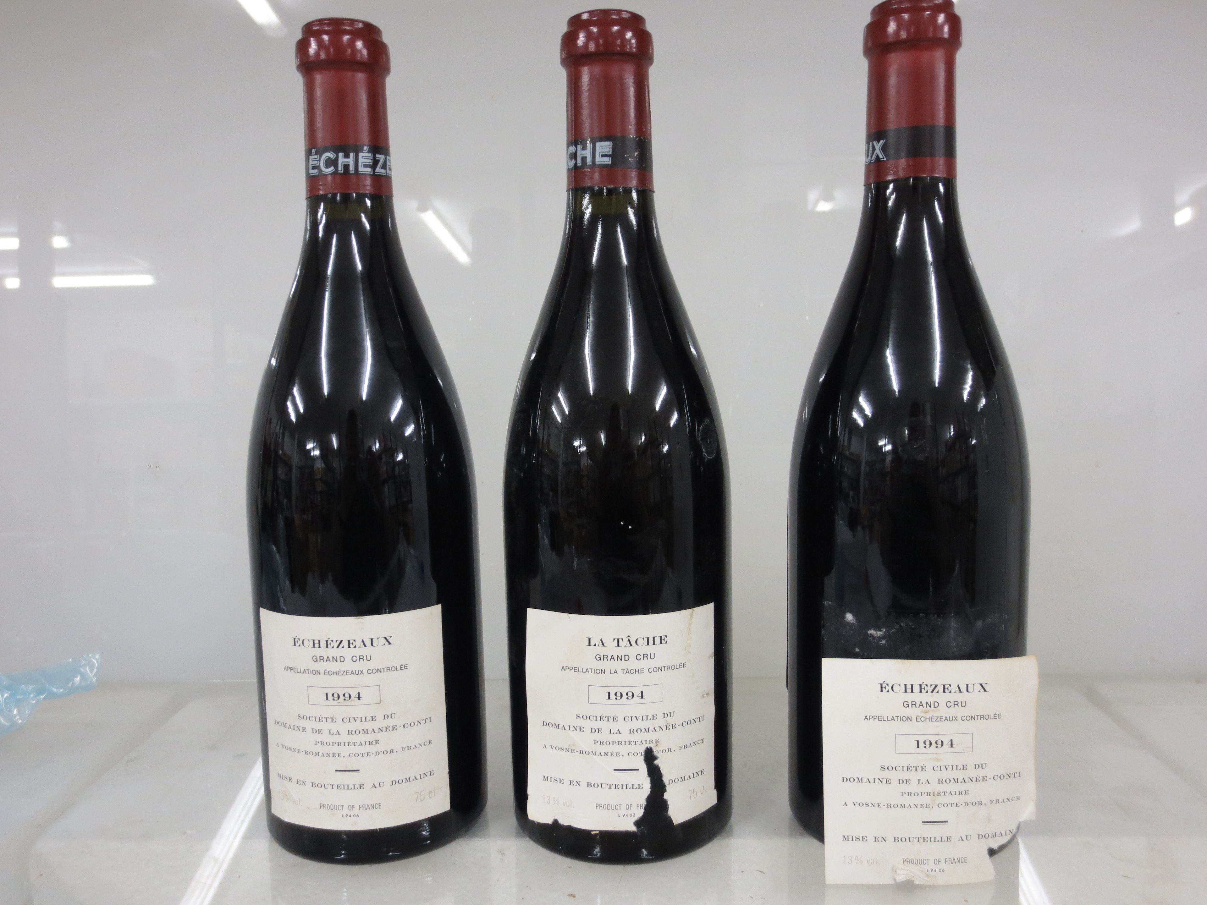 Bonhams : La Tâche 1994 (1) Echézeaux 1994 (2)