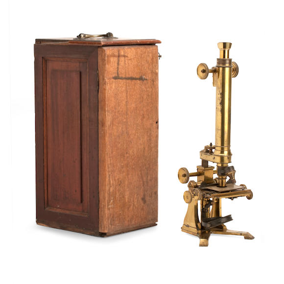 Bonhams A Late 19th Century Brass Monocular Microscope