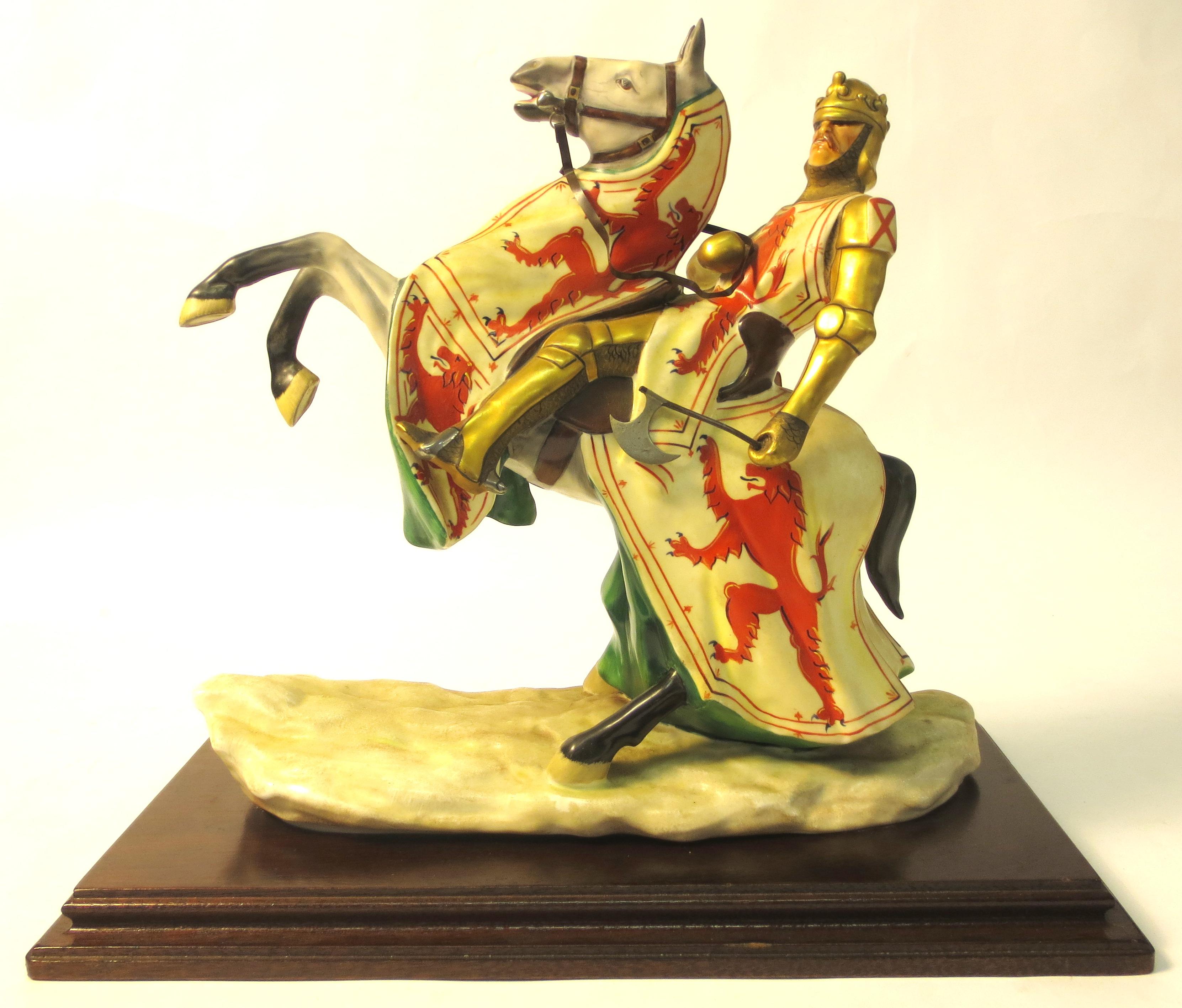 Bonhams A Porcelain Figure Of Robert The Bruce On Horseback By