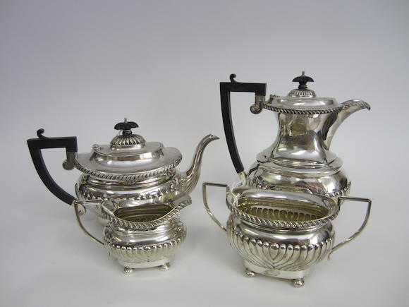 Bonhams : A silver four piece tea set by J. Gloster Ltd., Birmingham ...