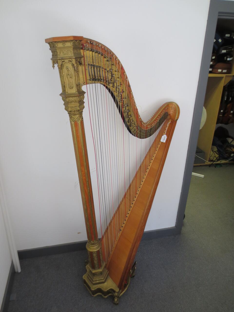 Bonhams A Gothic Chromatic Concert Harp by Sebastian and Pierre Erard